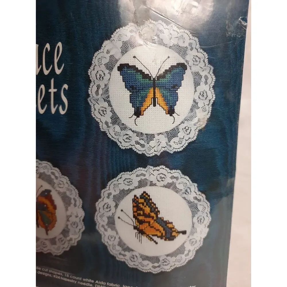 Vintage Designs For The Needle Lace Magnets Butterflies Set of Three
